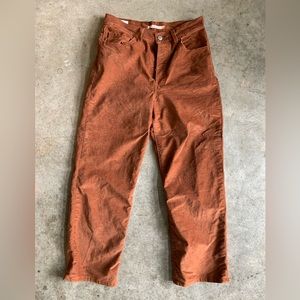 Levi’s Ribcage Velvet Cropped Wide Leg Pants - Size 29